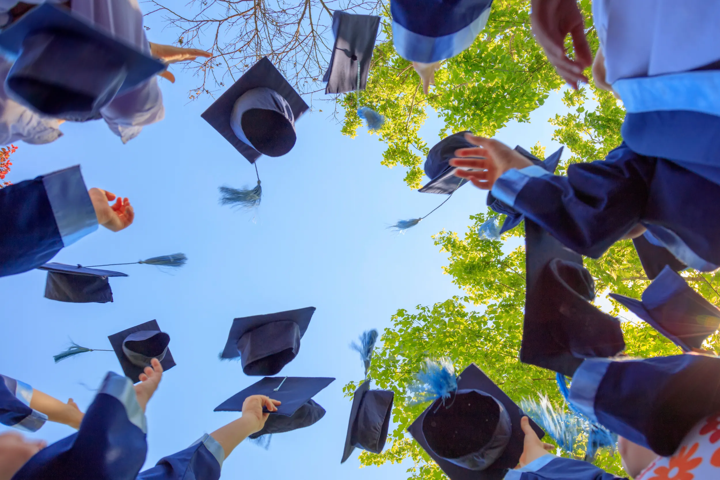 Toddlers during their graduation ceremony